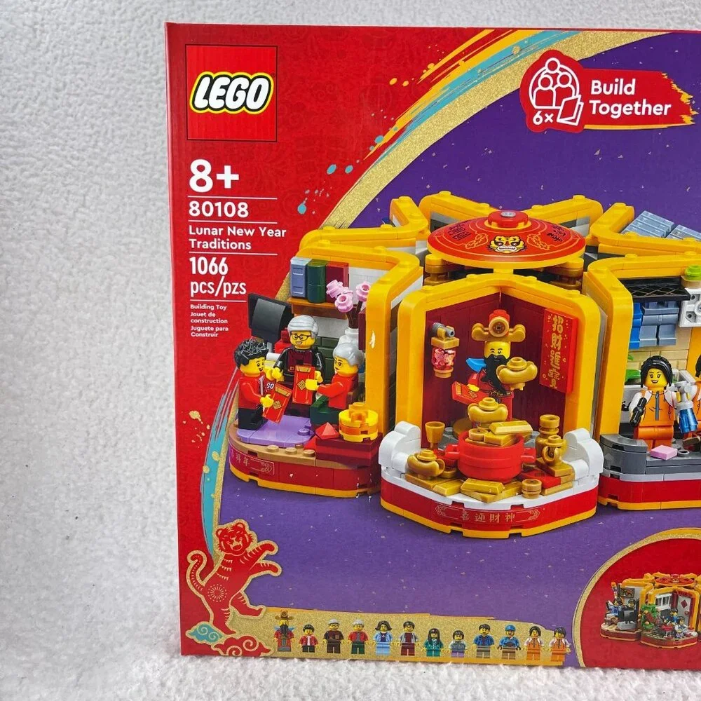 Lego Lunar New Traditions 80108 Building Kit Toy Festive Scene 12 Mini Figs New‎